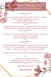 Profitez de la gastronomie du Chef Damien Sanchez pour la Saint Valentin