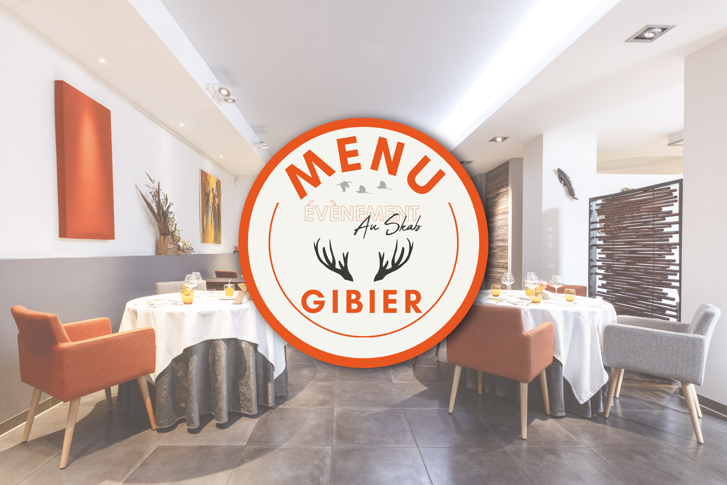 menu gibier novembre 2023 au restaurant SKAB