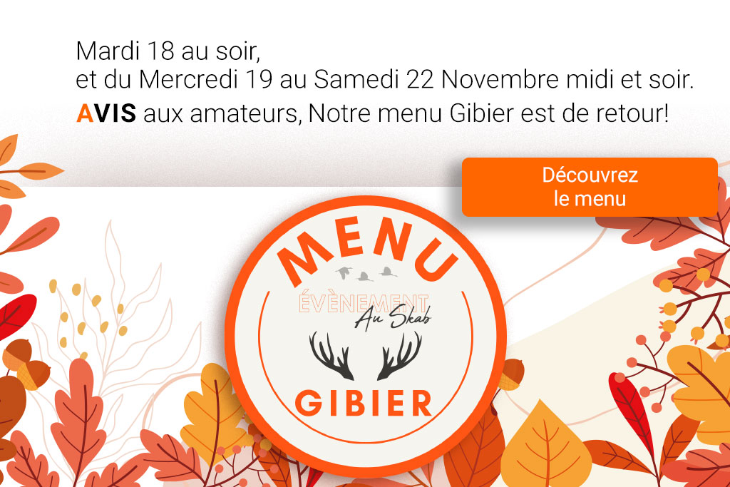 Menu Gibier 2025 au Skab